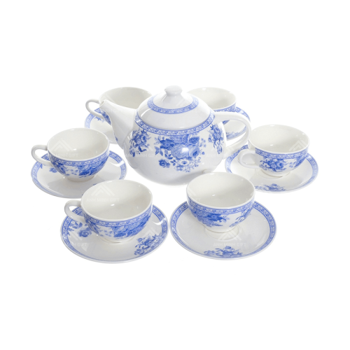 Bộ tách trà hoa văn